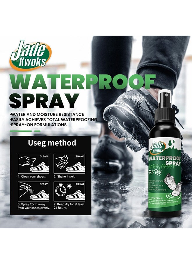 Waterproof Spray,Long Lasting High Performance Universal Shoes Dirt Protector Spray ，Universal Protector Spray Colourless Clear，Oil Proof Anti Fouling and Waterproof Shoes Spray，Unmatched Defense Against Dirt 120ml