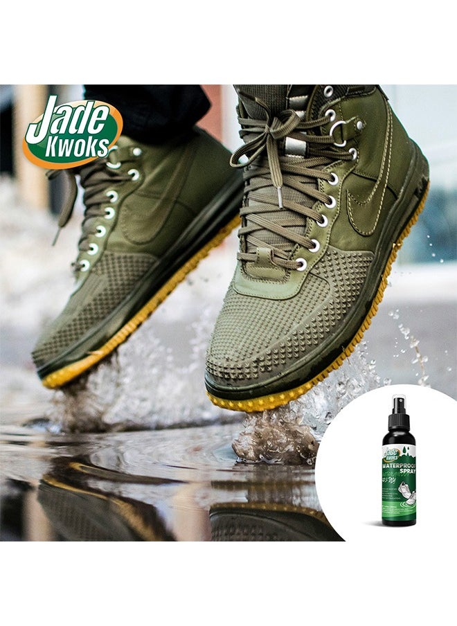 Waterproof Spray,Long Lasting High Performance Universal Shoes Dirt Protector Spray ，Universal Protector Spray Colourless Clear，Oil Proof Anti Fouling and Waterproof Shoes Spray，Unmatched Defense Against Dirt 120ml