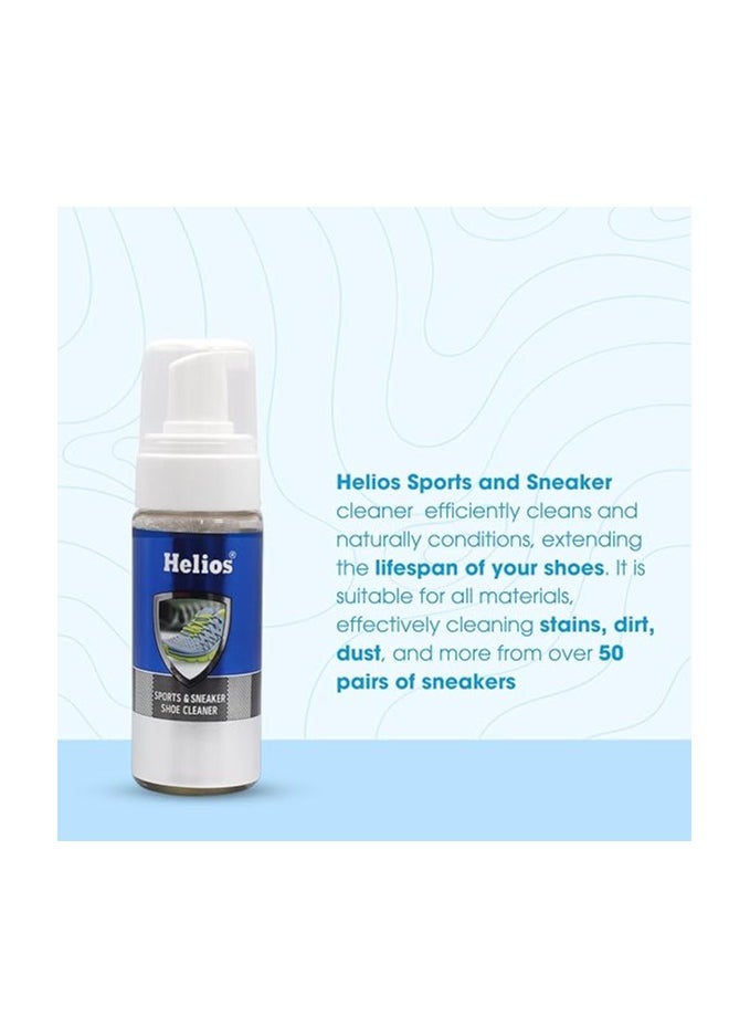 Helios Sports & Sneaker Cleaner Kit 150 ml | Shoe Cleaner Kit | Sports Shoes Sneakers and canvas I Stain Remover Shoe ShampooI 150 ML