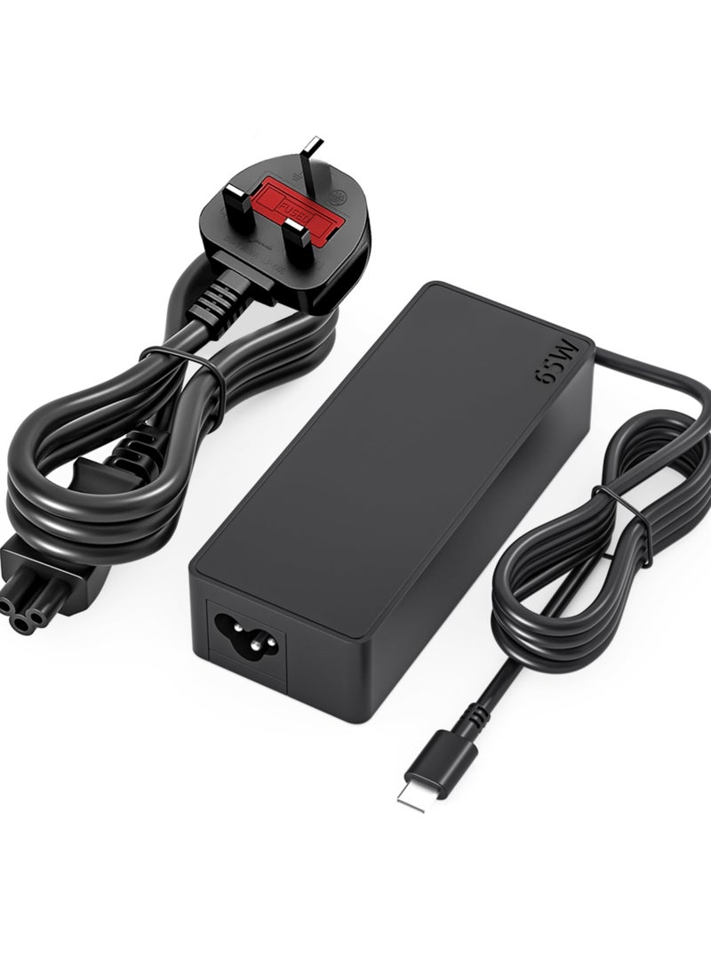 65W 45W USB C Laptop Charger شاحن لابتوب for Thinkpad Yoga Chromebook, HP Chromebook Spectre X360 ProBook, Dell Chromebook Latitude XPS, Asus, Acer, Samsung, Google, HUAWEI Type C Power Cord