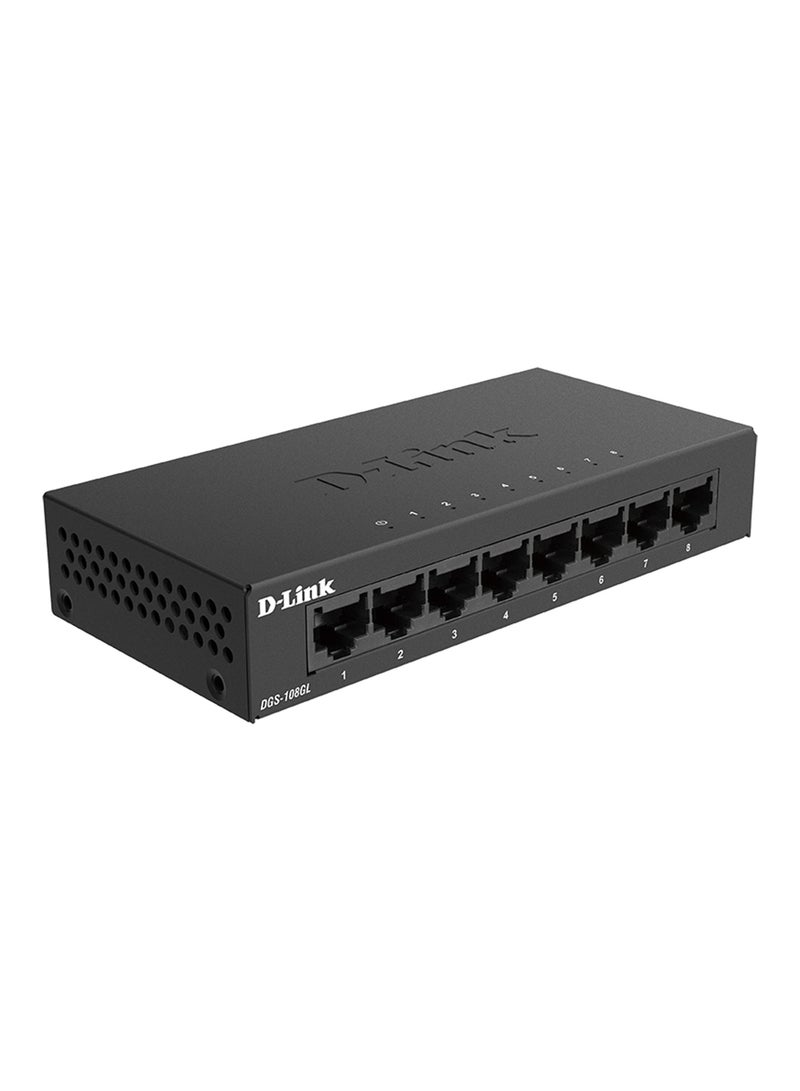 8-Port Gigabit Unmanaged Desktop Switch Black