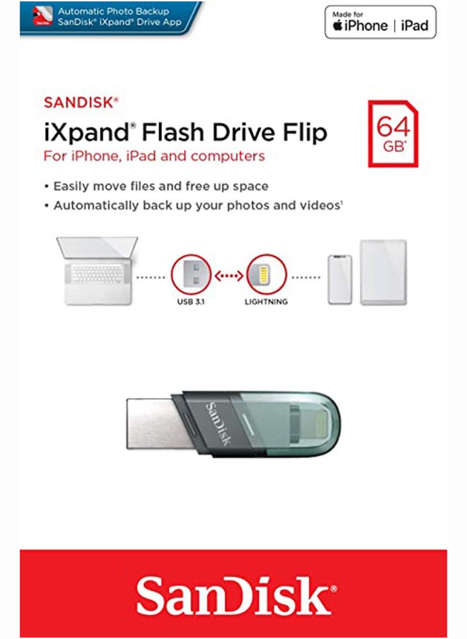 iXpand Flash Drive Flip Type A + Lightning 64 GB