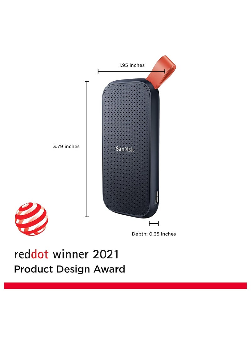 SanDisk 1TB Portable SSD - Up to 800MB/s, USB-C, USB 3.2 Gen 2 - SDSSDE30-1T00-G26