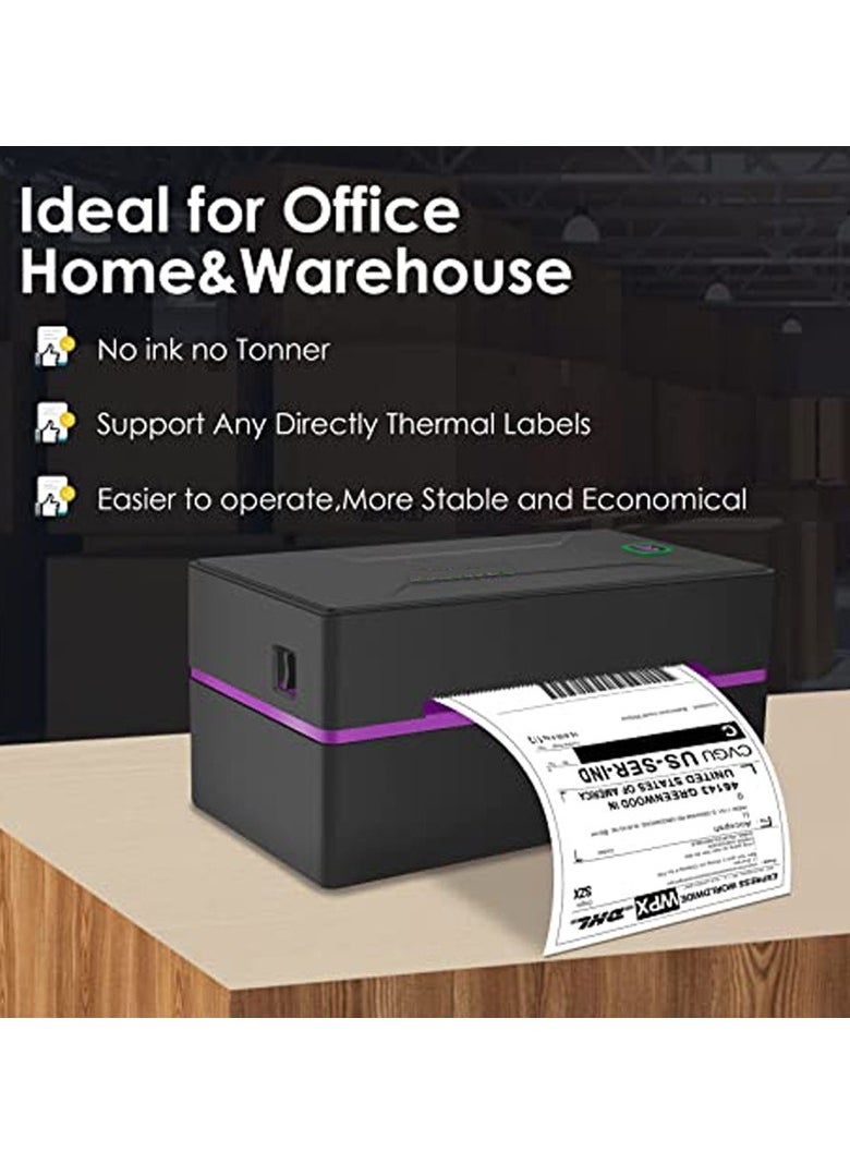 High-Speed Bluetooth Thermal Label Printer - Easy to Use, Compatible with Windows & Mac, Ideal for Shipping Labels, Logistics, Office, Home & Warehouse, Supports Various Label Sizes, No Ink or Toner Required