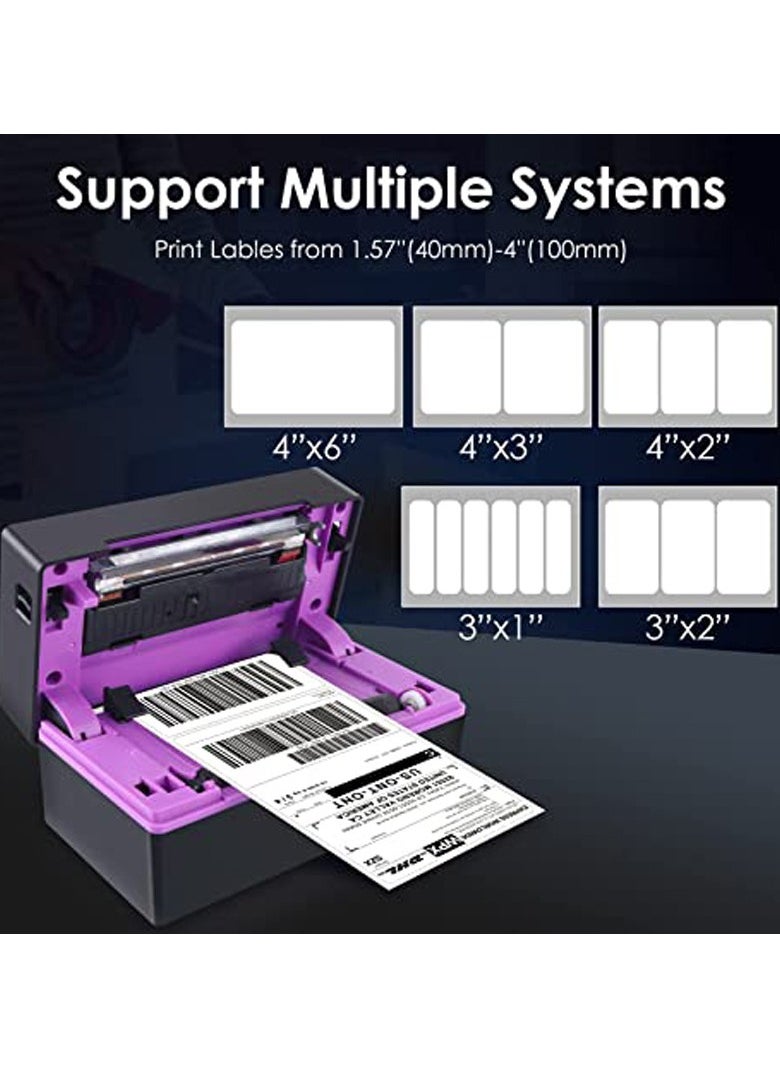 High-Speed Bluetooth Thermal Label Printer - Easy to Use, Compatible with Windows & Mac, Ideal for Shipping Labels, Logistics, Office, Home & Warehouse, Supports Various Label Sizes, No Ink or Toner Required