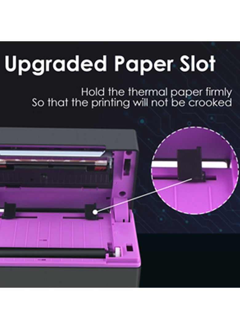 High-Speed Bluetooth Thermal Label Printer - Easy to Use, Compatible with Windows & Mac, Ideal for Shipping Labels, Logistics, Office, Home & Warehouse, Supports Various Label Sizes, No Ink or Toner Required