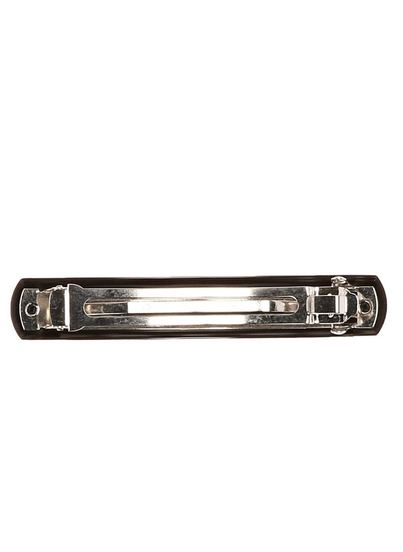 Caravan Extra Long Basic Automatic Black Barrette, 0.5 Ounce