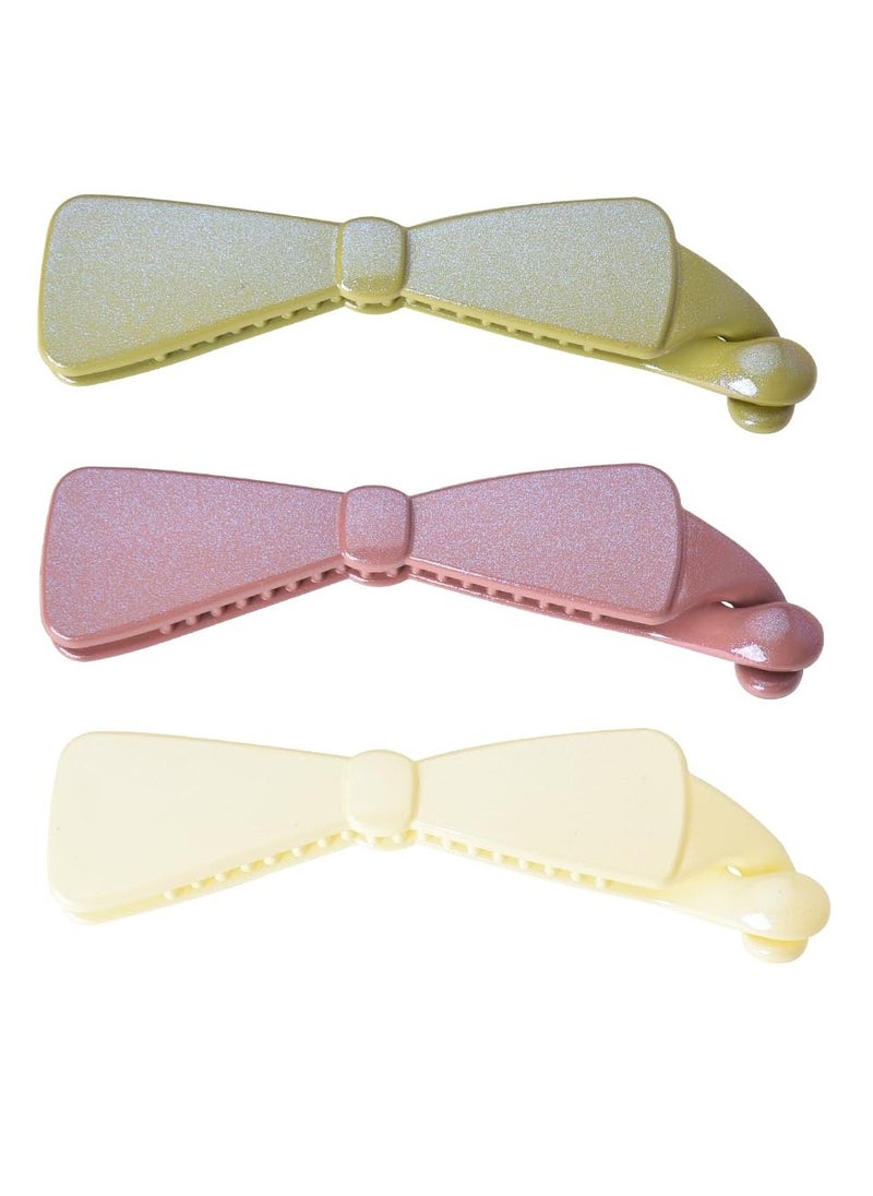 Banana Hair Clips for Women With Bow Clips for Hiar Women Banana Clips Hair Clincher Combs for Thin Thick Hiar Bow Clip Banana Hair Barrettes No Slip Hair Accessories Banana Hair Claw Clips 3 Pcs