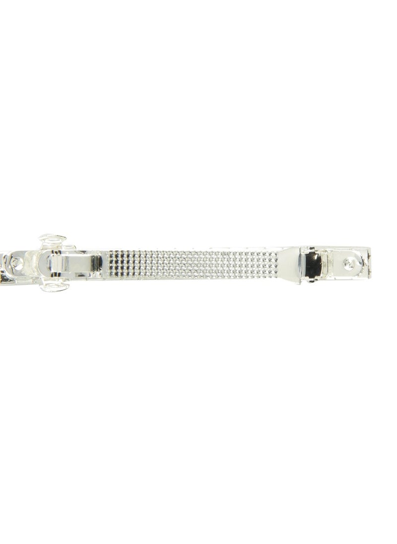 Caravancaravan Automatic Barrette Decorated with Crystal Clear Rhinestone Classic Style