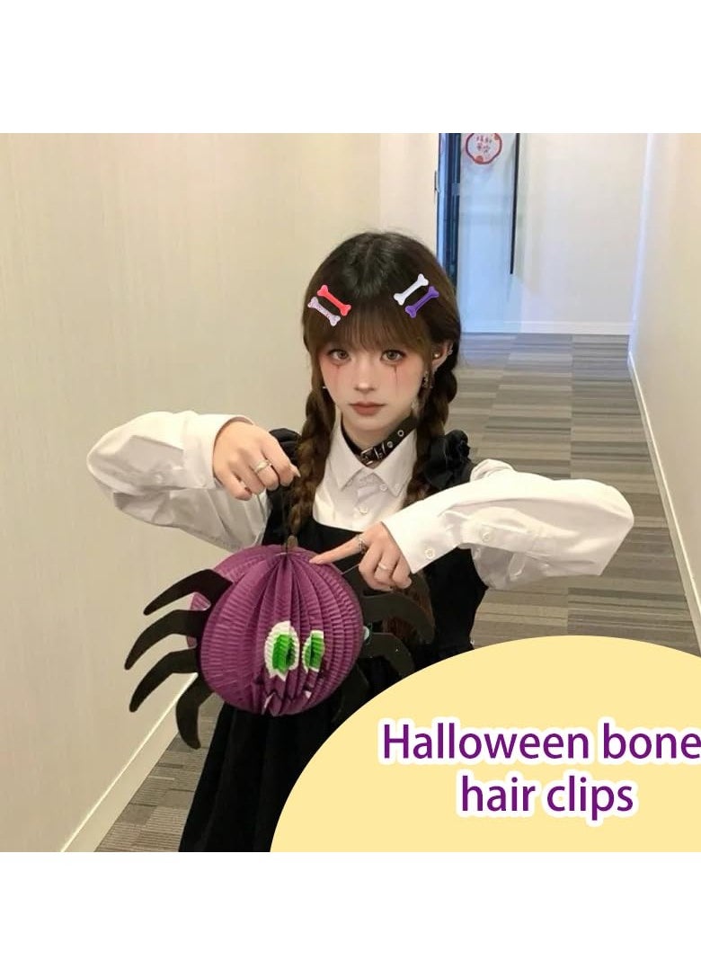 Halloween Bone Hair Clips for Women Girls Halloween Cosplay Costume Accessories Large Dog Bone Hair Clip Hair Barrettes Goth Hair Accessories Halloween Decorative Hair Pins Side Hair Clips 6 PCS