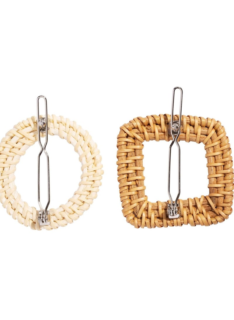 L. Erickson Summer Nights Tige Boule Barrette 2-Pack - Ivory | Tan