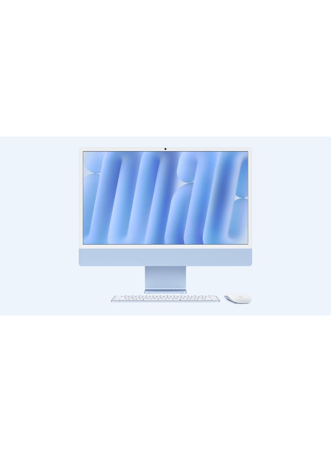 24-inch iMac with Retina 4.5K Display, M4 Chip 10-Core CPU 10-Core GPU Processor/16GB RAM/256GB SSD/macOS English/Arabic Blue