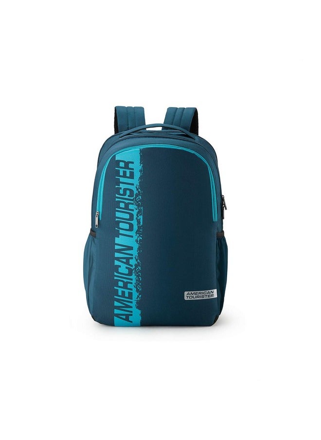 American Tourister Spin 29 Liters Medium Polyester Casual Standard Backpack | Backpack For Office College School (Teal)