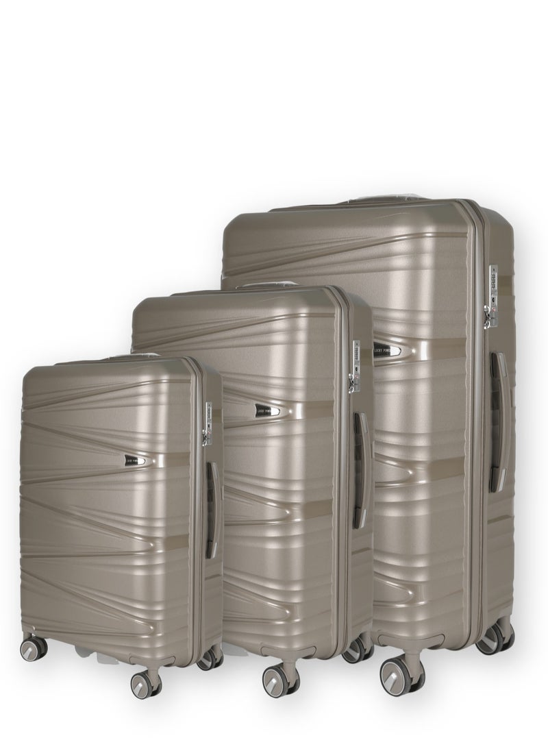 Hardshell Luggage Sets PP Luggage Sets With Lightweight Design Luggage Sets With Double Spinner Wheels, Built-In TSA 20/24/28 inch - Set of 3 Pieces