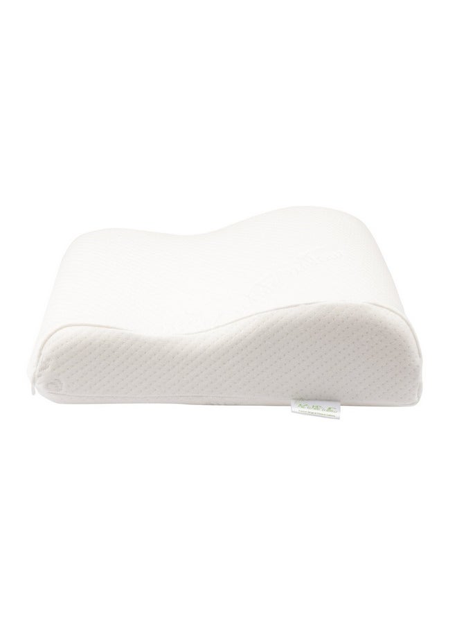 The White Willow White Reveries Memory Foam 1 Piece Mini Contour Travel Pillow with Cover - 12