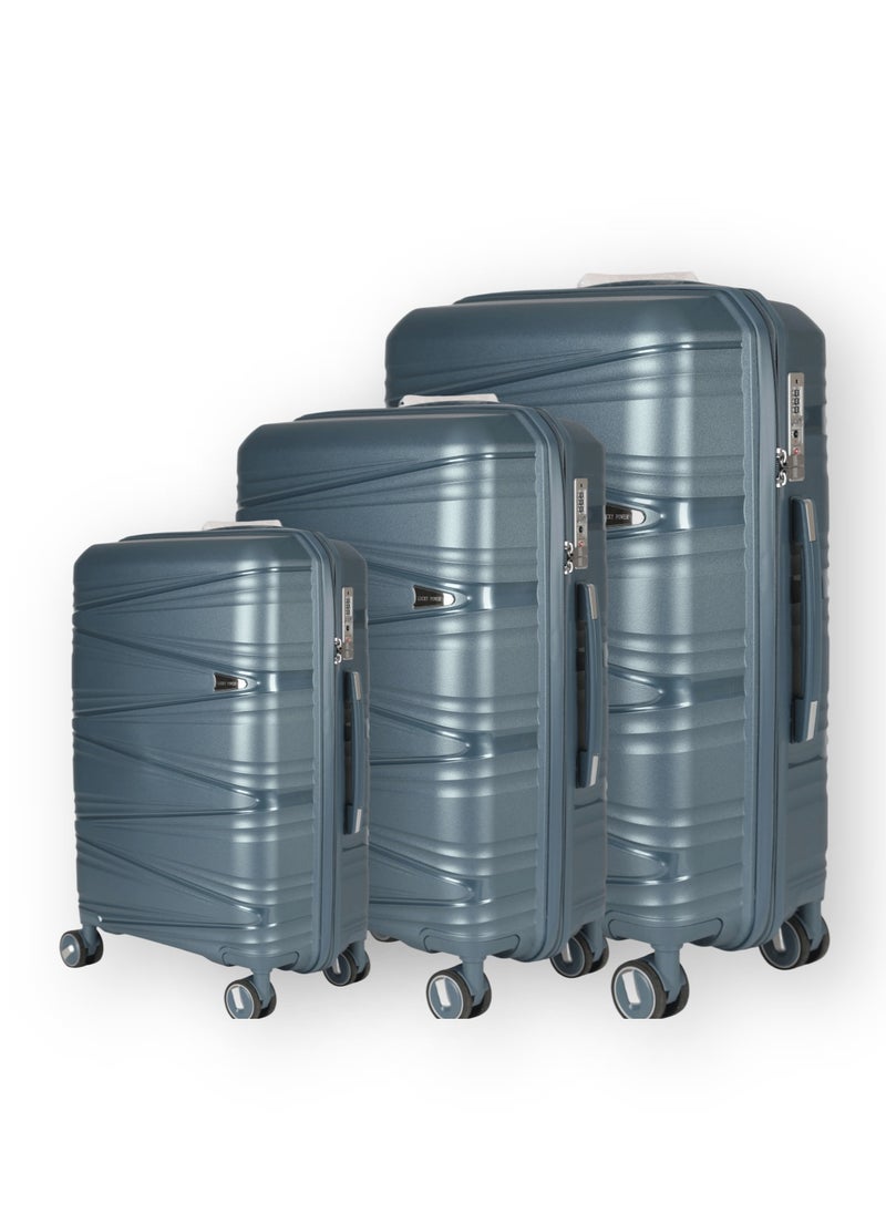 Hardshell Luggage Sets PP Luggage Sets With Lightweight Design Luggage Sets With Double Spinner Wheels, Built-In TSA 20/24/28 inch - Set of 3 Pieces