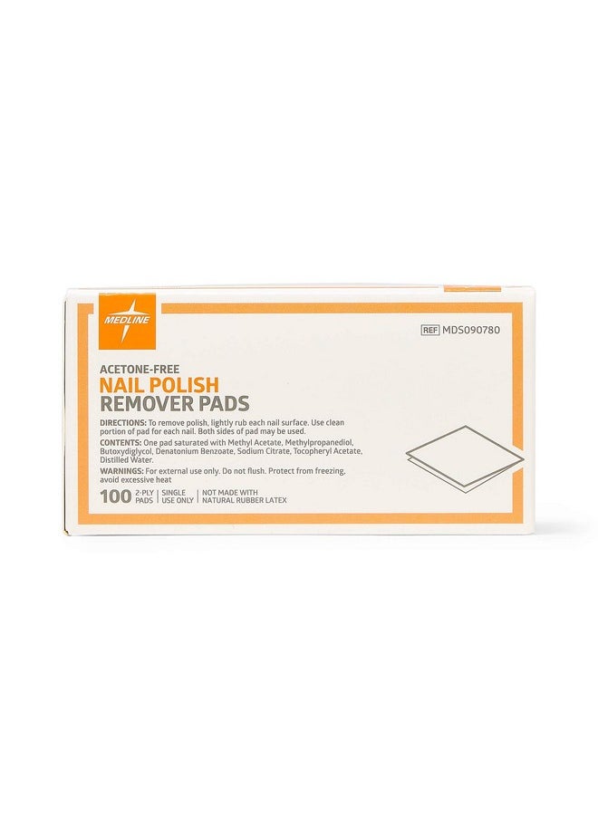 Medline Pad, Remover, Nail Polish (Pack of 100)