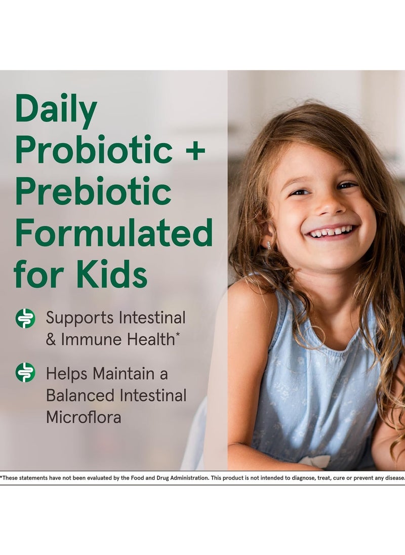 Jarro-Dophilus Kids Daily Probiotic + Prebiotic Raspberry 1 Billion CFU 60 Chewable Tablets