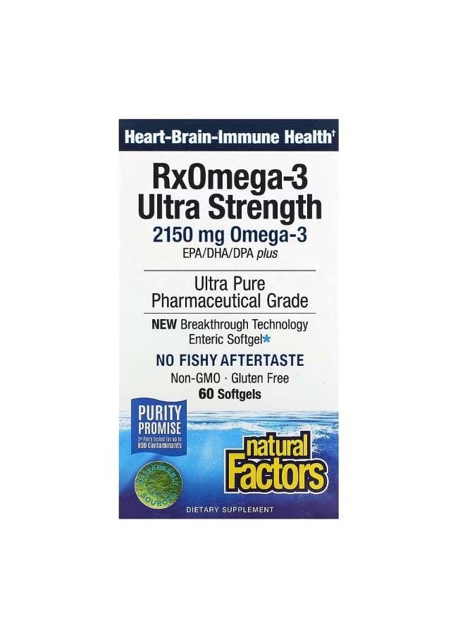 RxOmega 3 Ultra Strength 1075 mg 60 Softgels