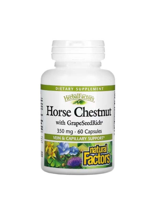 Horse Chestnut with GrapeSeedRich 350 mg 60 Capsules