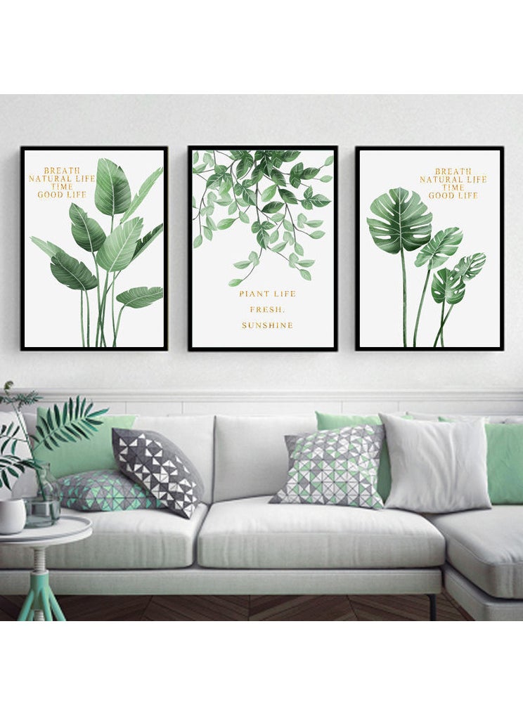 3PCS Wall Art Bright Style Minimalist Decor Modern Abstract Canvas Prints Poster Picture Framed Paintings Decorations