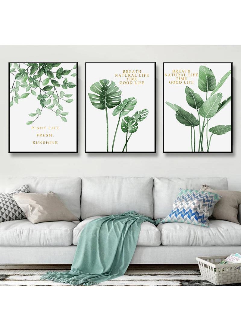 3PCS Wall Art Bright Style Minimalist Decor Modern Abstract Canvas Prints Poster Picture Framed Paintings Decorations