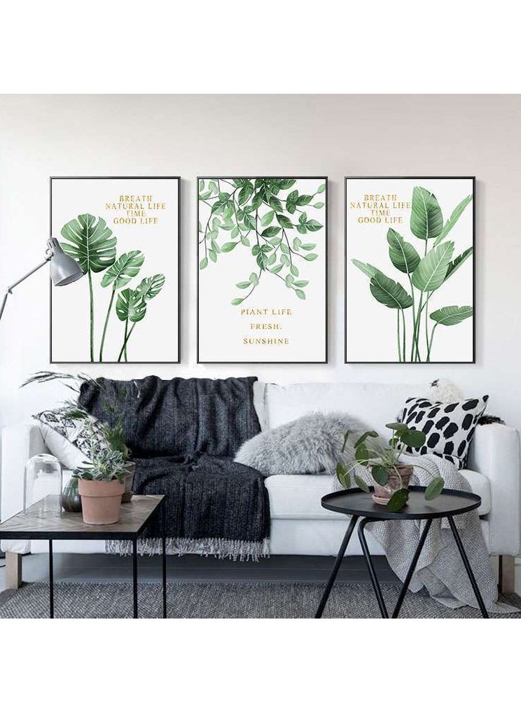 3PCS Wall Art Bright Style Minimalist Decor Modern Abstract Canvas Prints Poster Picture Framed Paintings Decorations