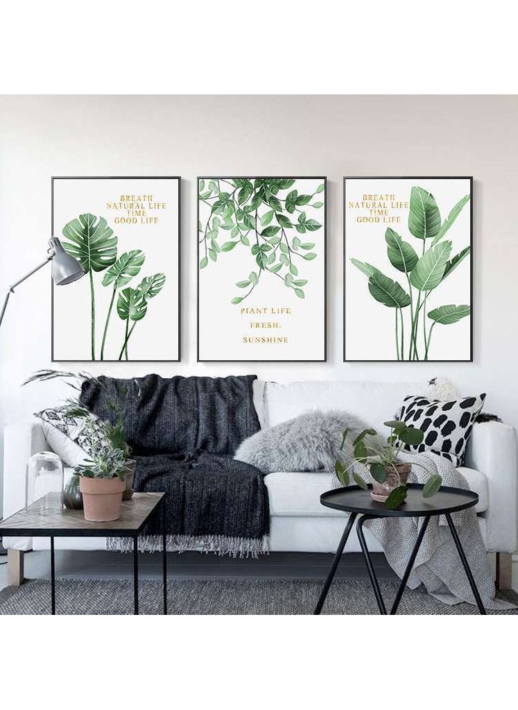 3PCS Wall Art Bright Style Minimalist Decor Modern Abstract Canvas Prints Poster Picture Framed Paintings Decorations