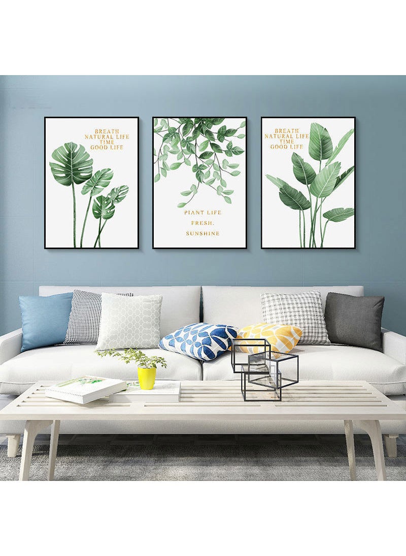3PCS Wall Art Bright Style Minimalist Decor Modern Abstract Canvas Prints Poster Picture Framed Paintings Decorations