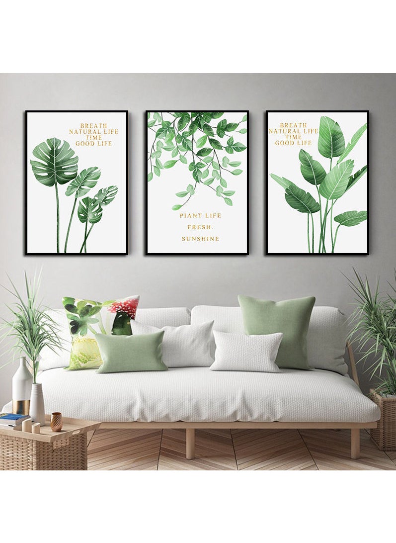 3PCS Wall Art Bright Style Minimalist Decor Modern Abstract Canvas Prints Poster Picture Framed Paintings Decorations
