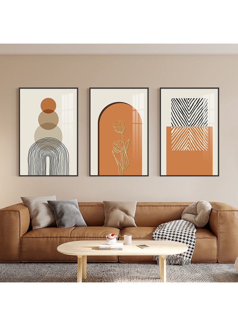 3PCS Wall Art Bright Style Minimalist Decor Modern Abstract Canvas Prints Poster Picture Framed Paintings Decorations
