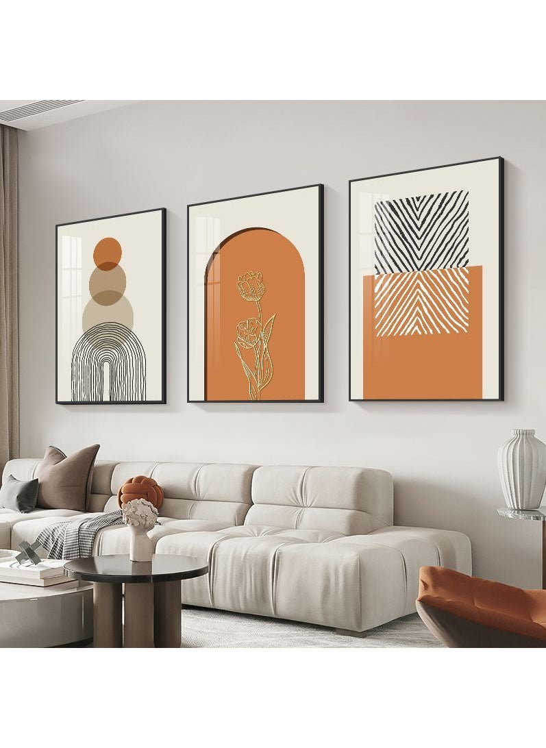 3PCS Wall Art Bright Style Minimalist Decor Modern Abstract Canvas Prints Poster Picture Framed Paintings Decorations