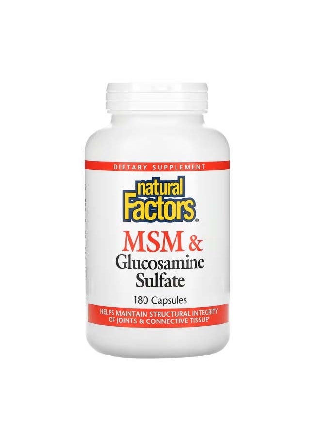 MSM And Glucosamine Sulfate 180 Capsules