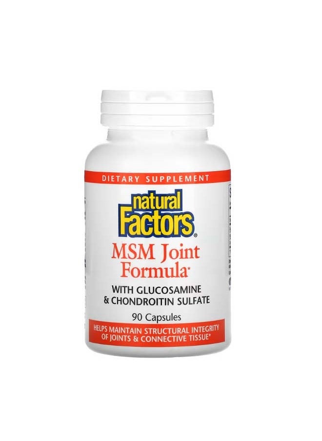 MSM Joint Formula with Glucosamine And Chondroitin Sulfate 90 Capsules