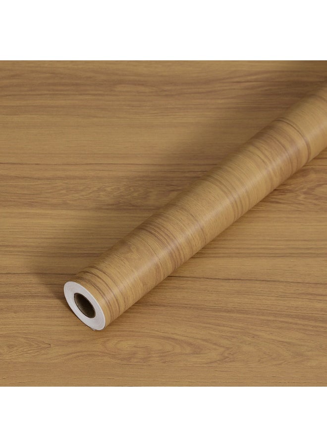 45cm x 5m Waterproof, Moisture-Proof, and Oil-Proof Faux Wood Grain Self-Adhesive Wallpaper for Home Renovation