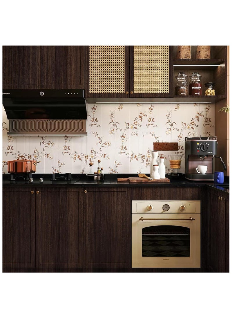 45cm x 5m Waterproof, Moisture-Proof, and Oil-Proof Faux Wood Grain Self-Adhesive Wallpaper for Home Renovation