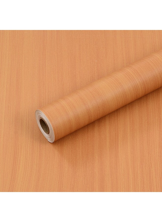 45cm x 5m Waterproof, Moisture-Proof, and Oil-Proof Faux Wood Grain Self-Adhesive Wallpaper for Home Renovation