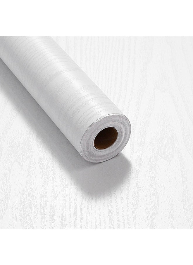 45cm x 5m Waterproof, Moisture-Proof, and Oil-Proof Faux Wood Grain Self-Adhesive Wallpaper for Home Renovation