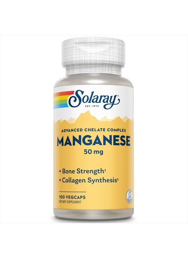 Solaray Manganese Supplement, 50 mg | 100 Count