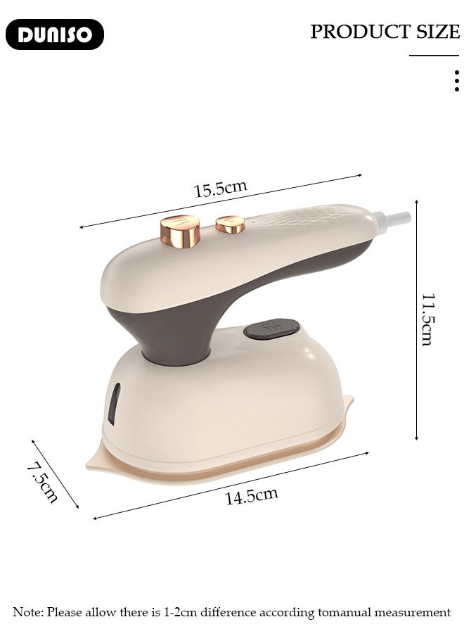 Portable Steam Iron, Foldable Handheld Travel Steamer Iron, 2-in-1 Dry and Wet Steam Iron for Clothes, 180° Rotatable Mini Iron, Garment Steamer for Home, Travel, Dorm, Gifts, School, Office, Home Essential