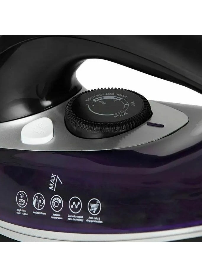 TOWER T22013PR CeraGlide 3100W Ultra Speed steam Iron Purple / Black