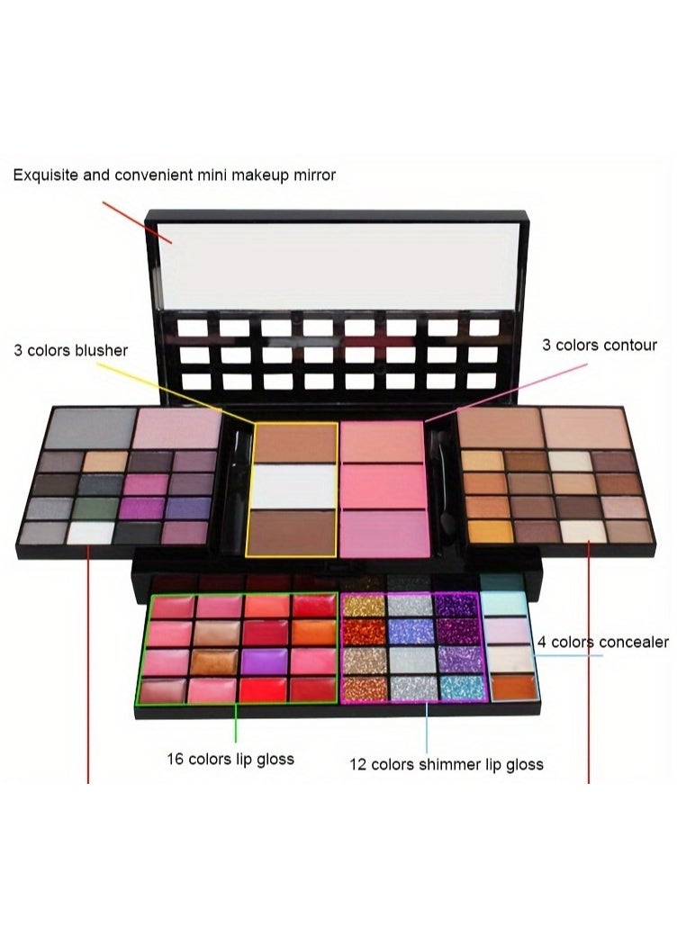 VERONNl 74 colors eyeshadow makeup kit