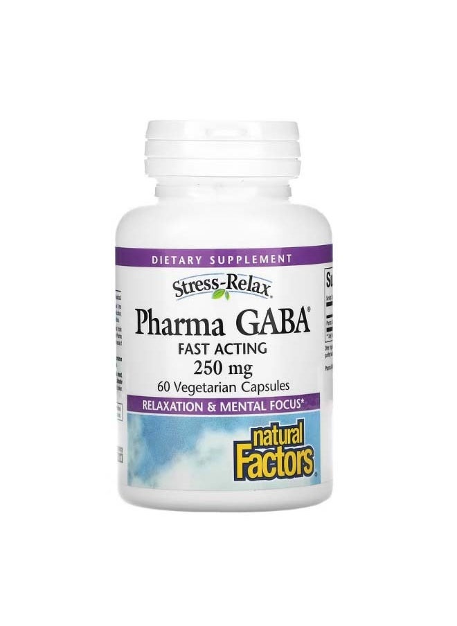 Stress Relax Pharma GABA 250 mg 60 Vegetarian Capsules