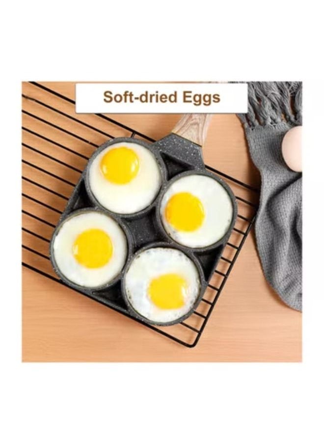 1-Piece Four-cup Egg Pan,Frying Egg Cooker Burger Pan for Breakfast Non-stick Frying Pan