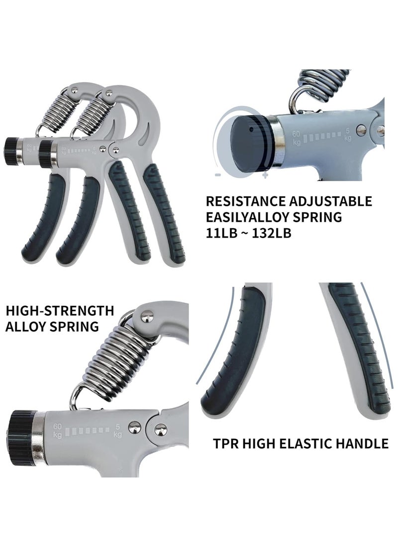 Grip Strength Trainer, Hand Grip Strengthener with Adjustable Resistance Non-Slip Forearm Strengthener Hand Gripper