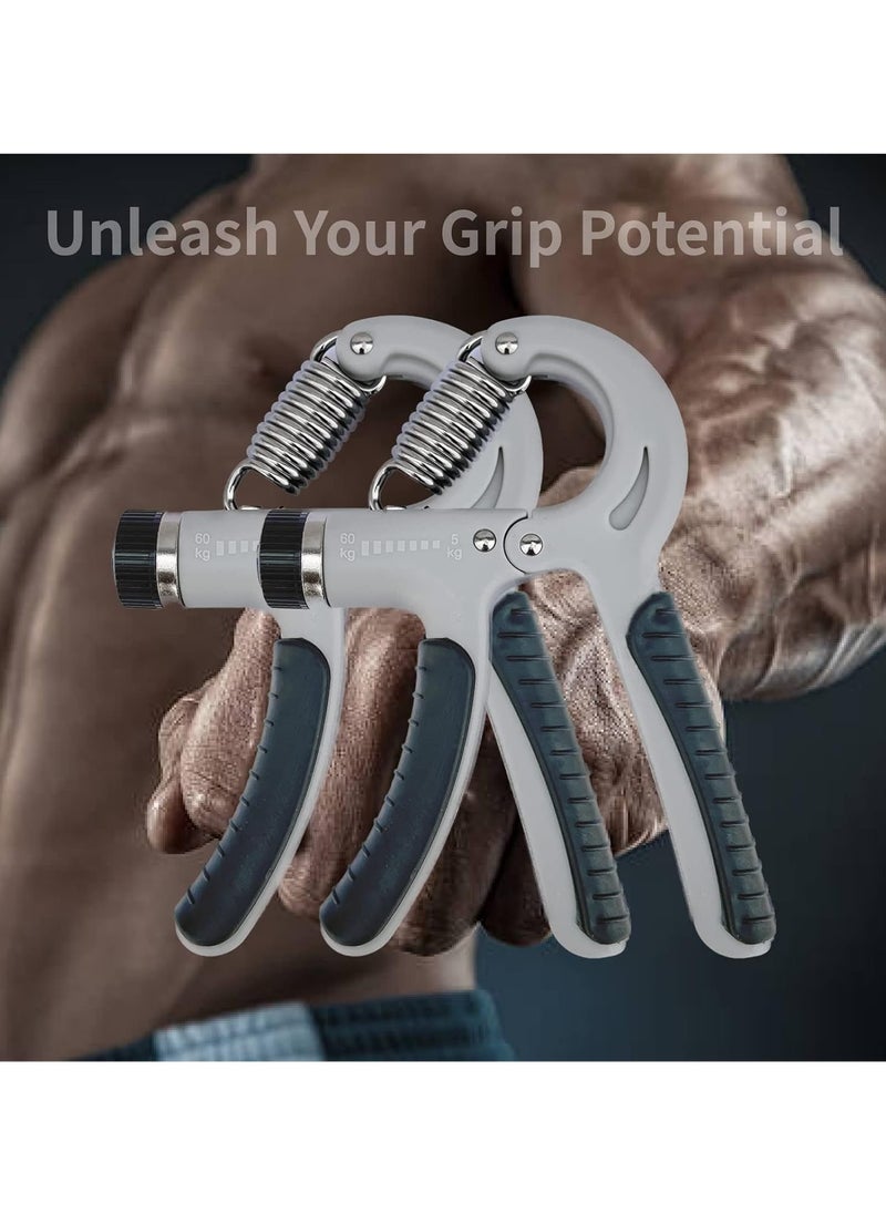 Grip Strength Trainer, Hand Grip Strengthener with Adjustable Resistance Non-Slip Forearm Strengthener Hand Gripper