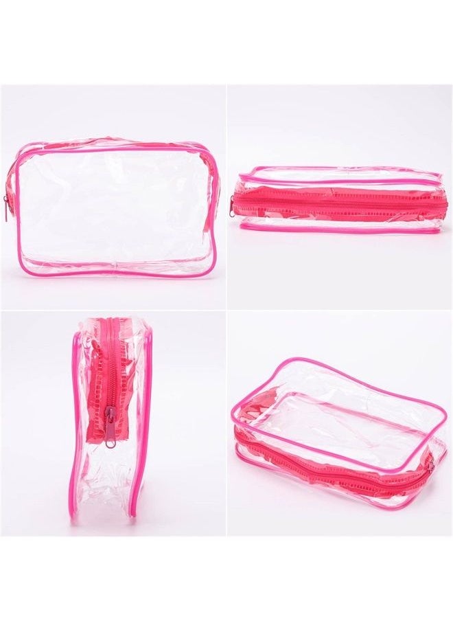 10 Pcs Clear Cosmetic Bags Small Travel Toiletry Bags Organizer, Portable Waterproof Washing Makeup Bags for Bathrooms and Vacations(5 Colors)