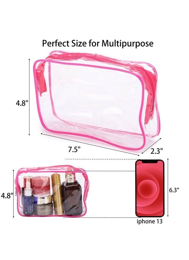 10 Pcs Clear Cosmetic Bags Small Travel Toiletry Bags Organizer, Portable Waterproof Washing Makeup Bags for Bathrooms and Vacations(5 Colors)