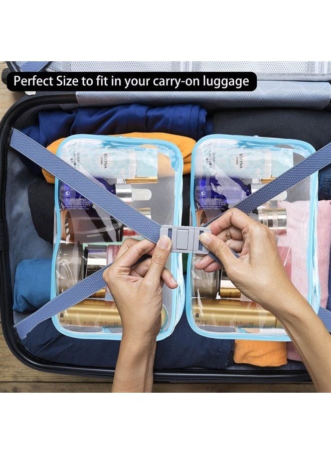 10 Pcs Clear Cosmetic Bags Small Travel Toiletry Bags Organizer, Portable Waterproof Washing Makeup Bags for Bathrooms and Vacations(5 Colors)