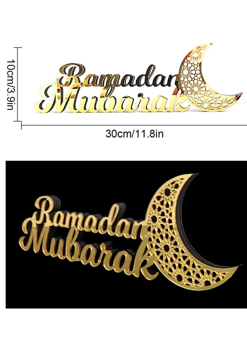 Ramadan Decorations for Home, Tabletop Decors Mubarak Sign,Ramadan Kareem Sign Eid Decoration Home Decor Ramadan Table Sign